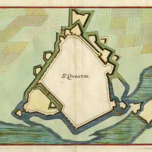 Antieke prent-SAINT QUENTIN-FRANKRIJK-VESTING-VESTING-Merian-1646