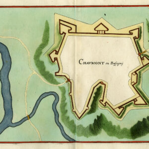 Antieke prent-CHAUMONT EN BASSIGNY-FRANKRIJK-VESTING-VESTING-Merian-1646