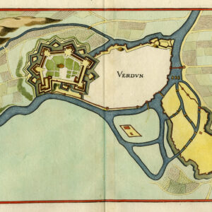 Antieke prent-VERDUN-FRANKRIJK-VESTING-VESTING-Merian-1646