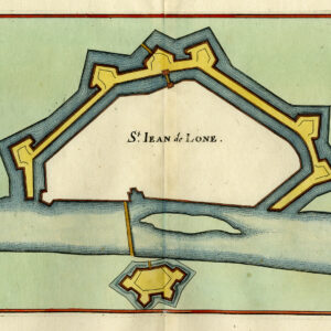 Antieke prent-SAINT JEAN DE LONE-FRANCE-VESTING-VESTING-Merian-1646