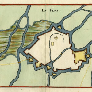 Antieke prent-LA FERE-FRANCE-FORTRESS-FORTIFICATIONS-Merian-1646