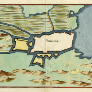 Antieke prent-PERONNE-FRANKRIJK-VESTING-VESTING-Merian-1646