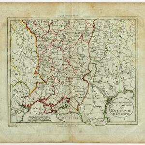 Antieke Kaart Rusland Europa OekraÏNe Blondeau 1800