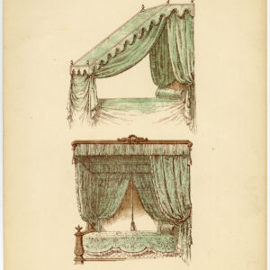 Antieke prent-MEUBILAIR-18E EEUW-19E-BED-pl. 116-Deville Creuset-1850