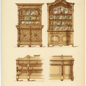 Antieke prent-MEUBILAIR-KAST-KAST-pl. 68-Deville Creuset-1850