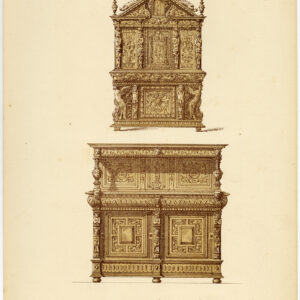 Antieke prent-MEUBILAIR-KAST-ORNAMENT-pl. 67-Deville Creuset-1850