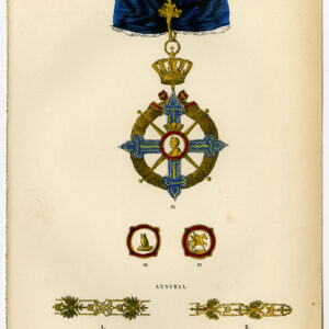 Antieke prent-ORDE VAN MAXIMILIAN VOOR KUNST EN WETENSCHAP-BEIEREN-PL 16-Burke 1858