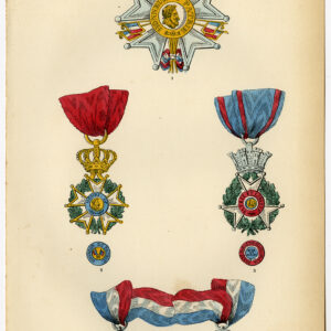 Antieke prent-ORDER VAN HET LEGIOEN VAN EER-DECORATIE-FRANCE-PL 26-Burke-1858