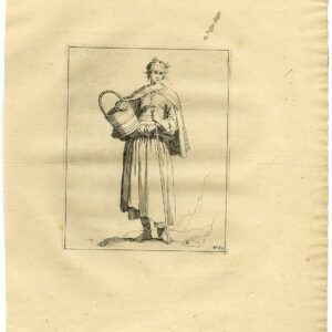 Antieke prent-MASTER PRINT-STUDIE-VROUW-EMMER-PL. 83-Bloemaert-c. 1640