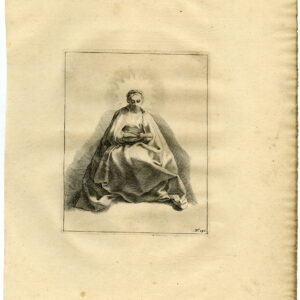 Antieke prent-MASTER PRINT-STUDIE-VROUW-LEESBOEK-PL. 150-Bloemaert-c. 1640