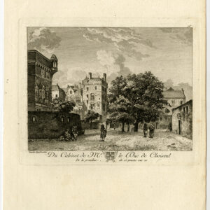 Antieke prent-VIEW-TOWN-18TH EEUW-FRANKRIJK-Van der Heyden-c. 1770