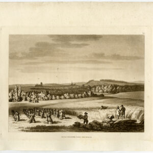 Antieke prent-LANDZIJ-OOGST-LANDSCHAP-Groot-Brittannië-Anoniem-1816