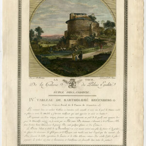 Antieke prent-LA TOUR-RUÏNE-LANDSCHAP-VEE-Breenbergh-Racine-1786