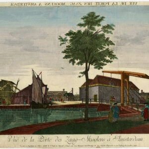 Antieke Prent-ZAAGMOLENPOORT-STADSPOORT-AMSTERDAM-Philips-Leizelt-1770