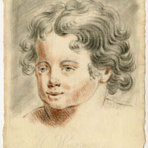 Antieke Tekening-TEKENING-PORTRET-JONGE JONGEN-18E EEUW-MW-1774
