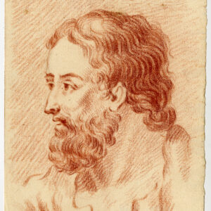 Antieke tekening-TEKENING-PORTRET-MAN-18E EEUW-III-MW-1774