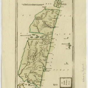 Antieke prent-JURA-SCHOTLAND-EILAND-Binnen-Hebriden-GEKLEURD-Von Reilly-1794