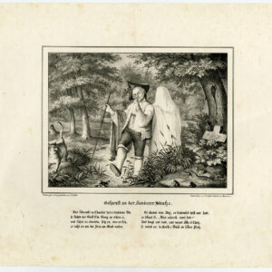 Antieke prent-GHOST-DRUNK-MAN-CAT-KANDERERSTRASSE-Volck-Schlicht-c. 1820