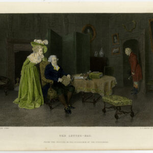 Antieke prent-THE LETTER BAG-SERVANT-LADY-SERVANT-Green-Smith-c. 1860