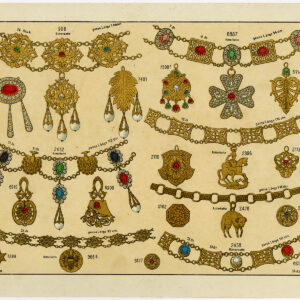 Antieke prent-GOUD-CHIVALRIC ORDERS-SIERADEN-PLAAT 21-Anoniem-c. 1890