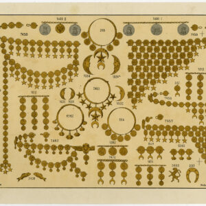 Antieke prent-GOUD-ZILVEREN-MEDAAL-SIERADEN-PLAAT 5-Anoniem-c. 1890