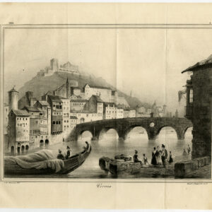 Antieke prent-VERONA-ITALIË-VIEW-Clermans-1836
