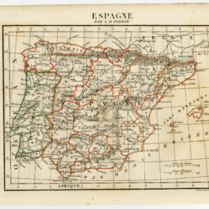 Antieke prent-SPANJE-KLEURIG-Perrot-Tardieu-c. 1800