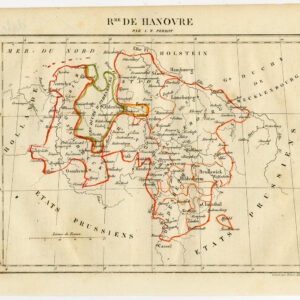 Antieke prent-DUITSLAND-KONINKRIJK HANNOVER-KLEURIG-Perrot-Tardieu-c. 1800