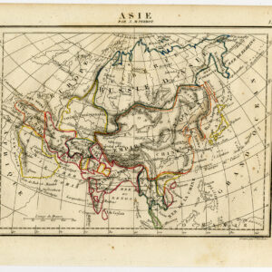 Antieke prent-AZIË-CHINA-RUSLAND-GEKLEURD-Perrot-Tardieu-c. 1800