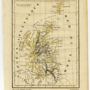 Antieke prent-SCHOTLAND-Groot-Brittannië-KLEURIG-Perrot-Tardieu-c. 1800