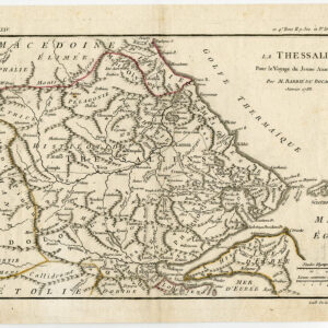Antieke prent-THESSALY-GRIEKENLAND-MACEDONIE-Barbie du Bocage-1791