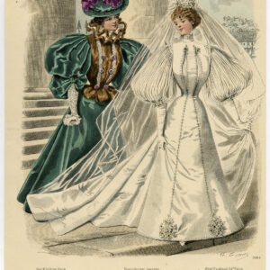 Antieke Print-MODE-KOSTUUM-BRUILOFTJURK-VROUW-PL 3181-Lefevre-c. 1860