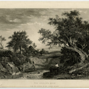 Antieke prent-THE VISSER'S NOOK-FISHING-PLAATS-Nasmyth-Carter-c. 1840