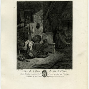Antieke prent-INTERIEUR-KOKEN-KEUKEN-Kalf-Le Brun-Weisbrod-1792