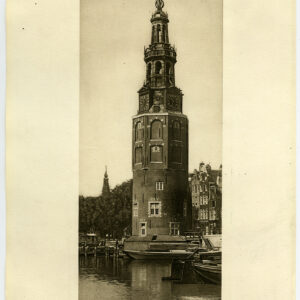 Antieke prent-MONTELBAANSTOREN-AMSTERDAM-Jacobs-c. 1925