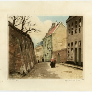 Antieke Prent-NIJMEGEN-OTTENGAS-STRAATSCÈNE-De Laat-c. 1940