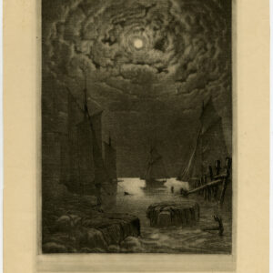 Antieke prent-HASTINGS-KUST-ZEILBOTEN-ZEE-Sullivan-c. 1880