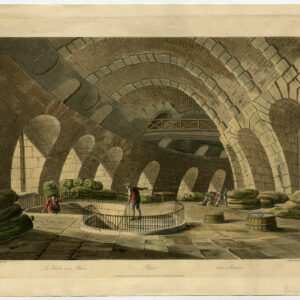 Antieke prent-PARIJS-CORN MARKT-FRANKRIJK-Nattes-Hill-1806