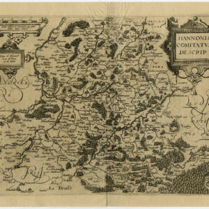 Antieke prent-HENEEGOUWEN-HANNONIAE COMITATUS-BELGIË-Guicciardini-c. 1600