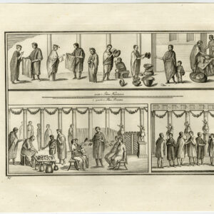 Antieke prent-ARCHEOLOGIE-ITALIË-HERCULANEUM-FRESCO-P.221-Morghen-1757