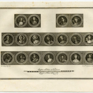 Antieke prent-ARCHEOLOGIE-ITALIË-HERCULANEUM-FRESCO-PORTRET-Morghen-Campana-1757