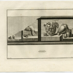 Antieke prent-ARCHEOLOGIE-ITALIË-HERCULANEUM-FRESCO-P.307-Vanni-Cepparoli-1757