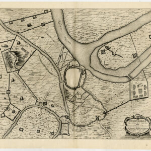 Antieke prent-RHENOBERCA-Belegering van RHEINBERG-Blaeu-1649