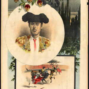 Antieke prent-STIERVECHTEN-TAUROMACHIA-LOBITO CHICO-TORERO-Pl. 19-La Lidia-1893