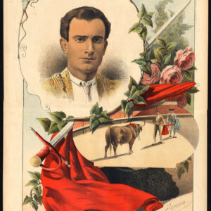 Antieke prent-STIERVECHTEN-TAUROMACHIA-EUSEBIO FUENTES-TORERO-P 23-La Lidia-1893