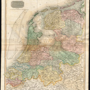 Antieke Kaart Nederland Holland Lage Landen Thomson 1814