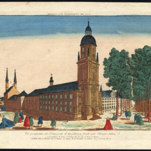 Antieke optische print-AUGSBURG-UNIVERSITEIT-BISSCHOP JULIEN-DUITSLAND-Chereau-1780