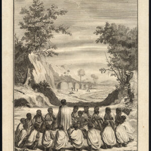 Antieke prent-HOTTENTOTS-KHOIKHOI-HUWELIJKSCEREMONIE-AFRIKA-Kolbe-Philips-1727