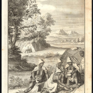 Antieke prent-HOTTENTOTS-KHOIKHOI-BABY-KINDEREN-ZUID-AFRIKA-Kolbe-Philips-1727