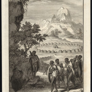 Antieke prent-HOTTENTOTS-KHOIKHOI-BURIAL CUSTOMS-ZUID-AFRIKA-Kolbe-Philips-1727